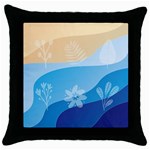 Flower Branch Corolla Wreath Lease Throw Pillow Case (Black)