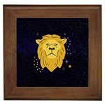 Zodiak Leo Lion Horoscope Sign Star Framed Tile