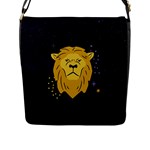 Zodiak Leo Lion Horoscope Sign Star Flap Closure Messenger Bag (L)