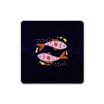 Fish Pisces Astrology Star Zodiac Square Magnet