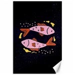 Fish Pisces Astrology Star Zodiac Canvas 24  x 36 