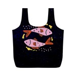 Fish Pisces Astrology Star Zodiac Full Print Recycle Bag (M)