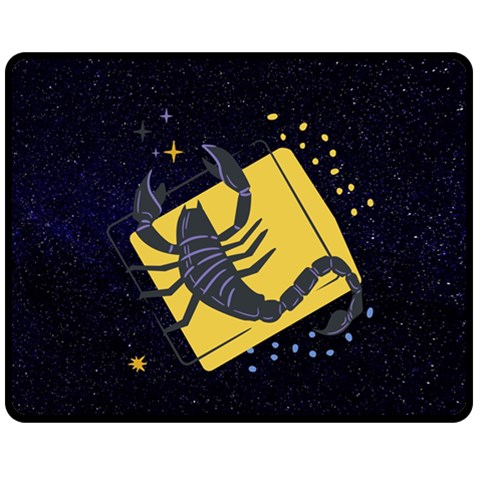 Zodiak Scorpio Horoscope Sign Star Fleece Blanket (Medium)  from ArtsNow.com 60 x50  Blanket Front