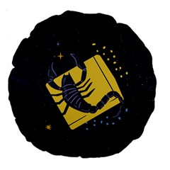 Zodiak Scorpio Horoscope Sign Star Large 18  Premium Round Cushions from ArtsNow.com Back