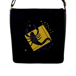 Zodiak Scorpio Horoscope Sign Star Flap Closure Messenger Bag (L)
