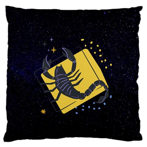 Zodiak Scorpio Horoscope Sign Star Large Flano Cushion Case (Two Sides) from ArtsNow.com Front