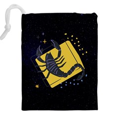 Zodiak Scorpio Horoscope Sign Star Drawstring Pouch (4XL) from ArtsNow.com Back