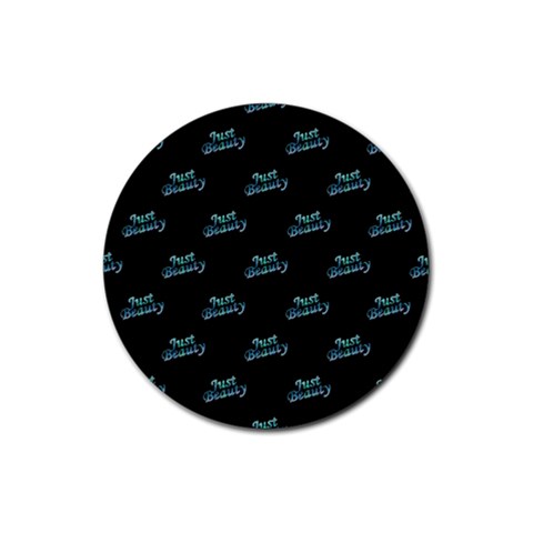 Just Beauty Words Motif Print Pattern Rubber Round Coaster (4 pack)  from ArtsNow.com Front