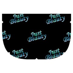 Just Beauty Words Motif Print Pattern Makeup Case (Small) from ArtsNow.com Side Left