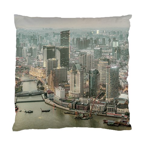 Lujiazui District Aerial View, Shanghai China Standard Cushion Case (One Side) from ArtsNow.com Front