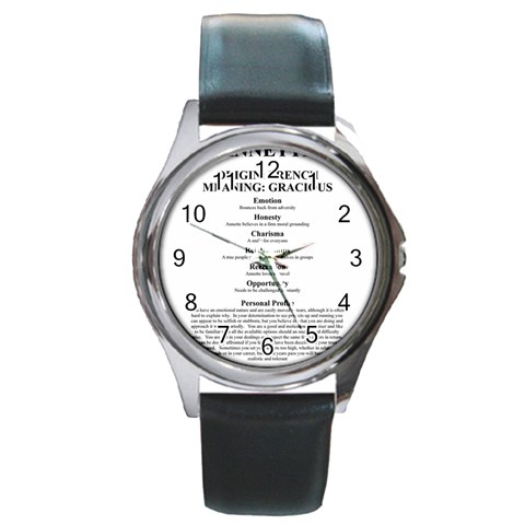 Annette Round Metal Watch from ArtsNow.com Front