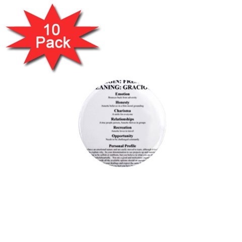 Annette 1  Mini Magnet (10 pack)  from ArtsNow.com Front
