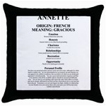 Annette Throw Pillow Case (Black)