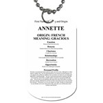 Annette Dog Tag (Two Sides)