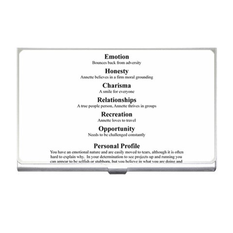 Annette Business Card Holder from ArtsNow.com Front