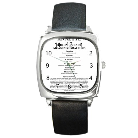Annette Square Metal Watch from ArtsNow.com Front