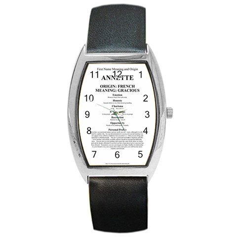 Annette Barrel Style Metal Watch from ArtsNow.com Front