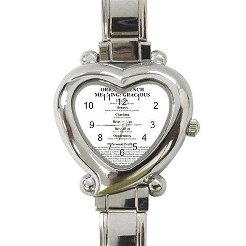 Annette Heart Italian Charm Watch from ArtsNow.com Front