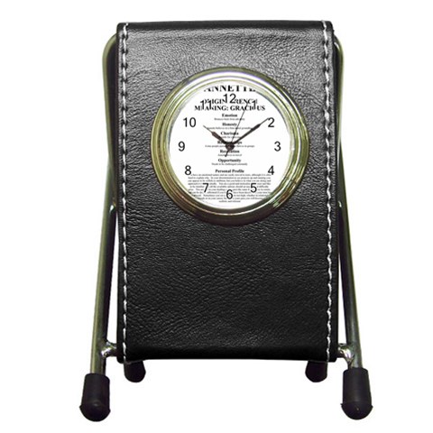 Annette Pen Holder Desk Clock from ArtsNow.com Front