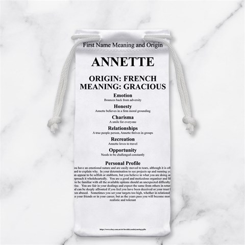 Annette Jewelry Bag from ArtsNow.com Back