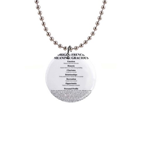 Annette 1  Button Necklace from ArtsNow.com Front