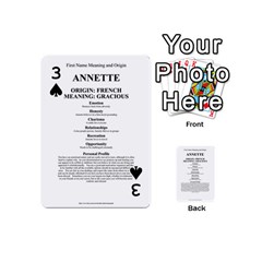 Annette Playing Cards 54 Designs (Mini) from ArtsNow.com Front - Spade3