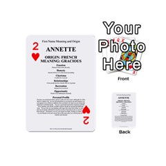 Annette Playing Cards 54 Designs (Mini) from ArtsNow.com Front - Heart2