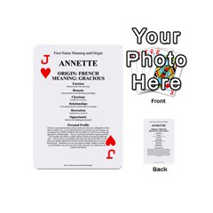 Jack Annette Playing Cards 54 Designs (Mini) from ArtsNow.com Front - HeartJ