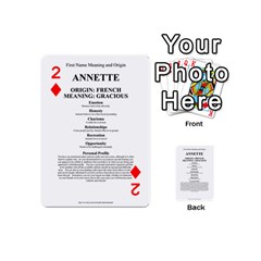Annette Playing Cards 54 Designs (Mini) from ArtsNow.com Front - Diamond2