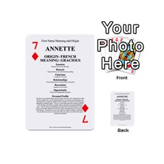 Annette Playing Cards 54 Designs (Mini) from ArtsNow.com Front - Diamond7