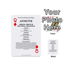 Queen Annette Playing Cards 54 Designs (Mini) from ArtsNow.com Front - DiamondQ