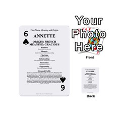 Annette Playing Cards 54 Designs (Mini) from ArtsNow.com Front - Spade6