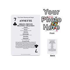 Annette Playing Cards 54 Designs (Mini) from ArtsNow.com Front - Club7