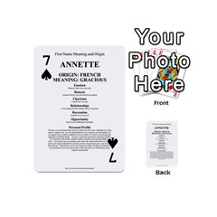 Annette Playing Cards 54 Designs (Mini) from ArtsNow.com Front - Spade7