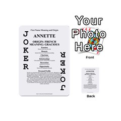Annette Playing Cards 54 Designs (Mini) from ArtsNow.com Front - Joker1