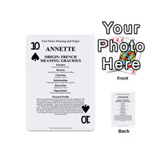 Annette Playing Cards 54 Designs (Mini) from ArtsNow.com Front - Spade10