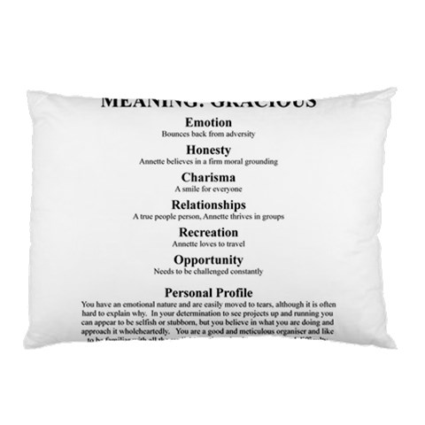 Annette Pillow Case (Two Sides) from ArtsNow.com Back