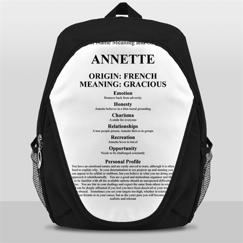 Annette Backpack Bag from ArtsNow.com Front
