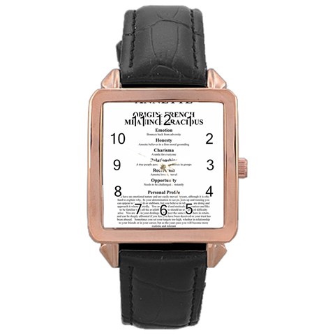 Annette Rose Gold Leather Watch  from ArtsNow.com Front