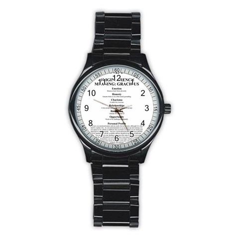 Annette Stainless Steel Round Watch from ArtsNow.com Front