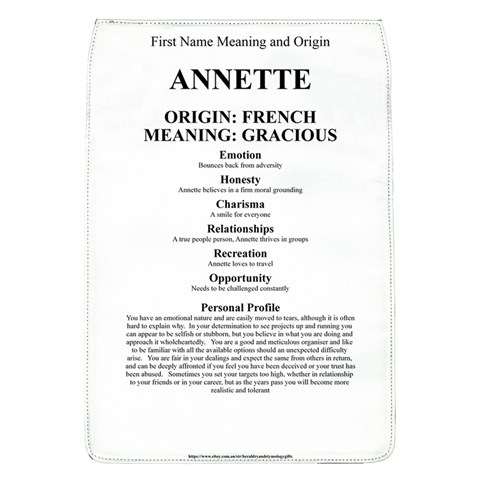 Annette Removable Flap Cover (L) from ArtsNow.com Front