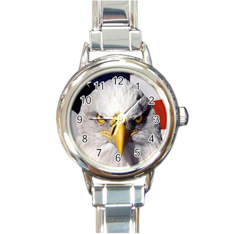 American Eagle Round Italian Charm Watch from ArtsNow.com Front