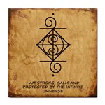 I Am Strong, Calm  And Protected By The Infinite Universe Tile Coaster