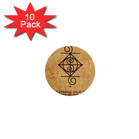 I Am Strong, Calm  And Protected By The Infinite Universe 1  Mini Buttons (10 pack)  from ArtsNow.com Front