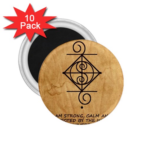 I Am Strong, Calm  And Protected By The Infinite Universe 2.25  Magnets (10 pack)  from ArtsNow.com Front