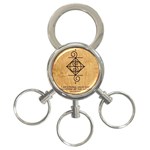 I Am Strong, Calm  And Protected By The Infinite Universe 3-Ring Key Chain