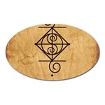 I Am Strong, Calm  And Protected By The Infinite Universe Oval Magnet