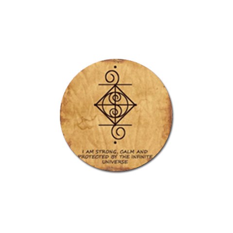 I Am Strong, Calm  And Protected By The Infinite Universe Golf Ball Marker (10 pack) from ArtsNow.com Front