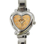 I Am Strong, Calm  And Protected By The Infinite Universe Heart Italian Charm Watch