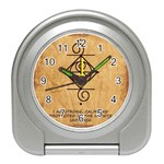 I Am Strong, Calm  And Protected By The Infinite Universe Travel Alarm Clock